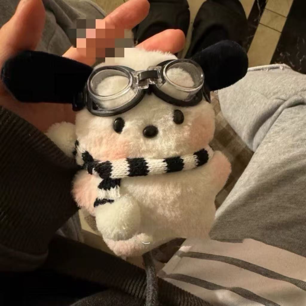 Rubor Pacha Perro linda muñeca niña corazón mochila colgante felpa muñeca creativa colgante de dibujos animados colgante de pareja