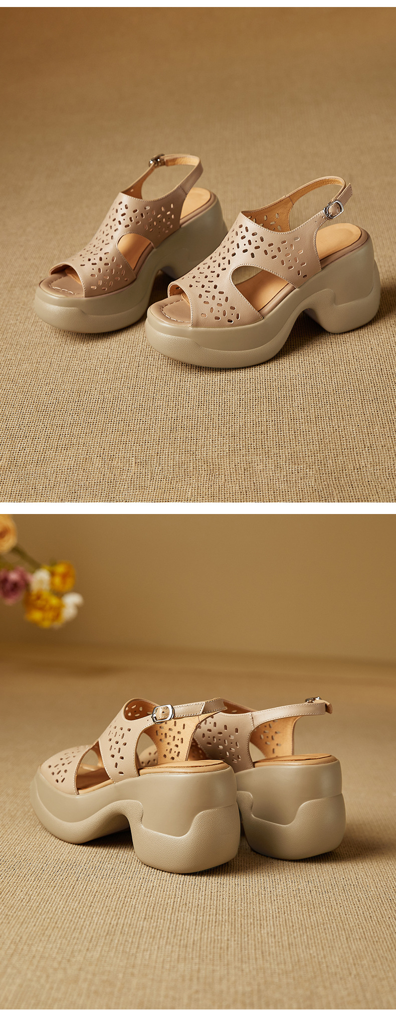 Sandal cao gót nữ quai ngang đế xuồng gót 9 cm — đen chi tiết 10