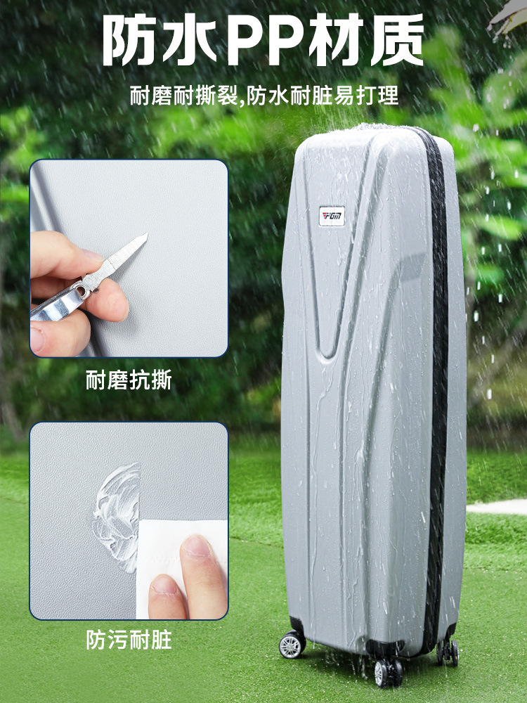 Túi golf hàng không vỏ cứng PGM, chịu lực 100kg, bánh xe 4 chiều, tặng khóa số — HKB015 - Vali Hàng Không Ánh Kim [Vỏ Cứng ABS / Bánh Xe Lăn 6 Bánh / Tặng Khóa Số]