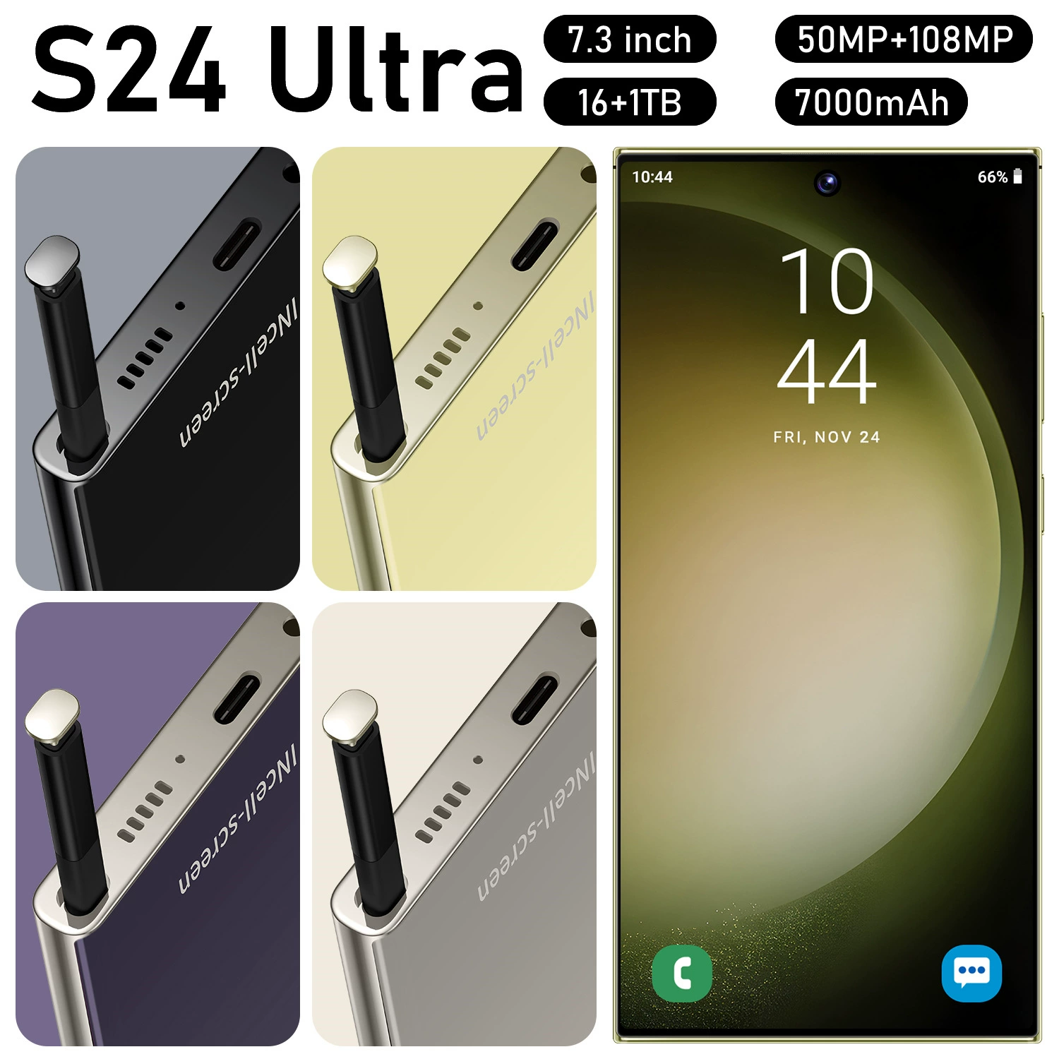 Новый кросс-борт мобильный телефон S24 Ultra большой экран 16+1T Android смартфон источник фабрика (взрывной модели)