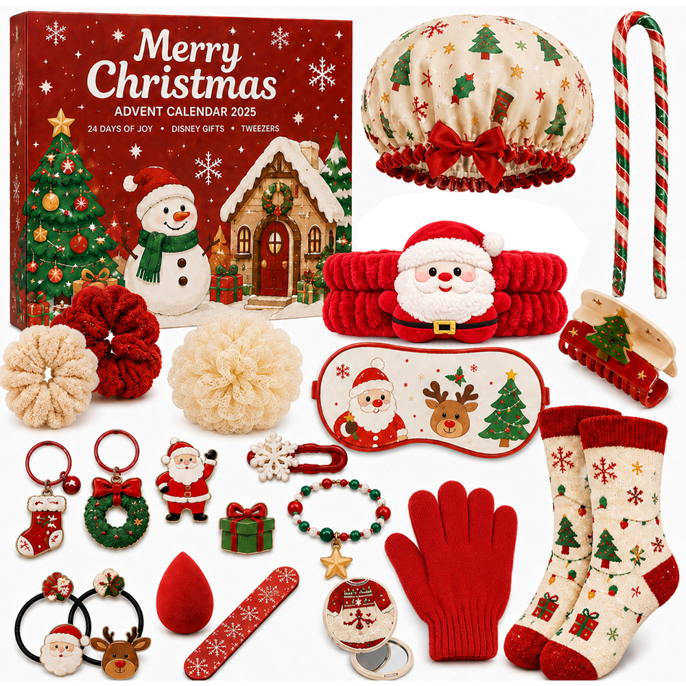 Caja ciega de Navidad transfronteriza descompresión de regalo de Fiesta infantil DIY mano lágrima Calendario de Cuenta regresiva caja ciega juguetes de Navidad image 3