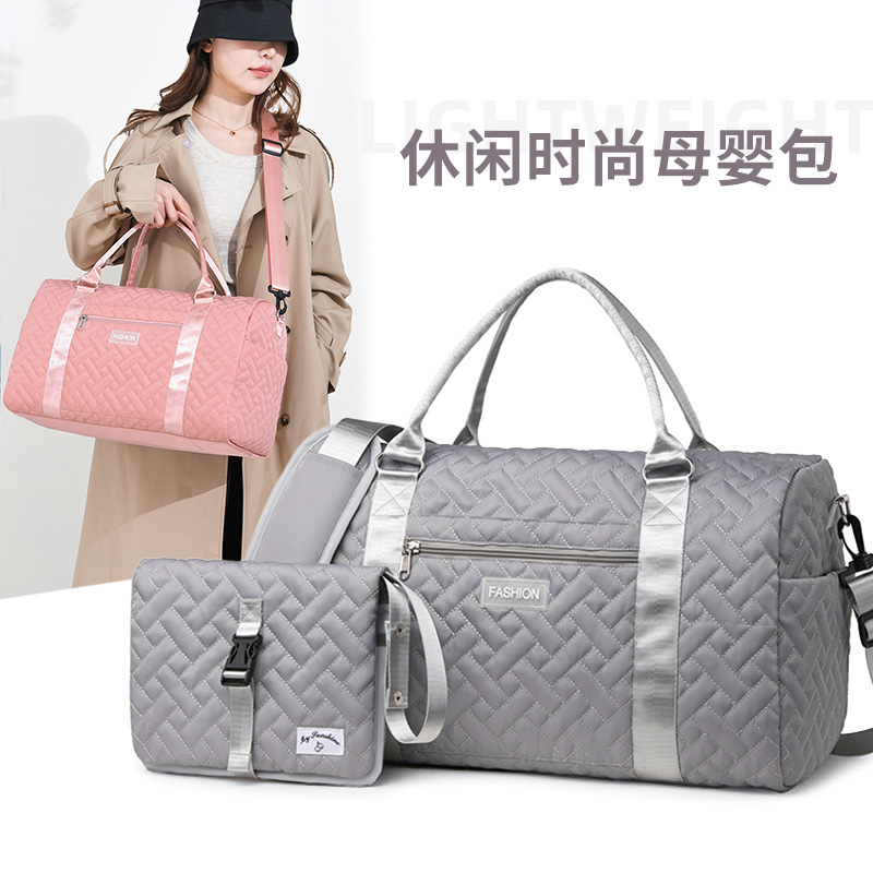 Mother and Child Travel Mummy Bag New Fashion Two-piece Multi-function Mother and Baby Bag Large Size Portable Travel Bag