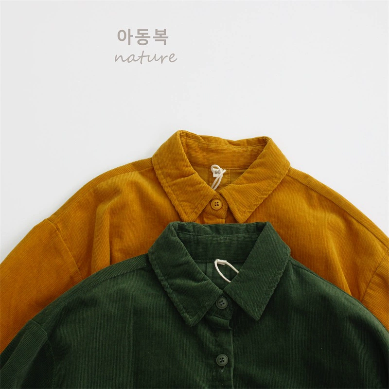 Spring children's corduroy shirt for boys, wholesale
