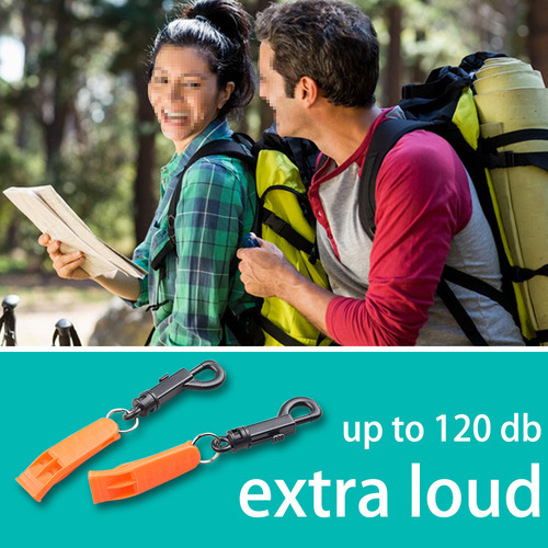 Outdoor safety survival whistle hiking wild camping accessories mountaineering hook whistle camping supplies marine whistle