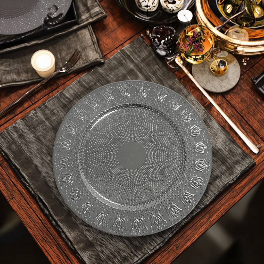 Placas de cargador bandeja de frutas red europea color metal ligero hogar bandeja de decoración de lujo proveedor directo