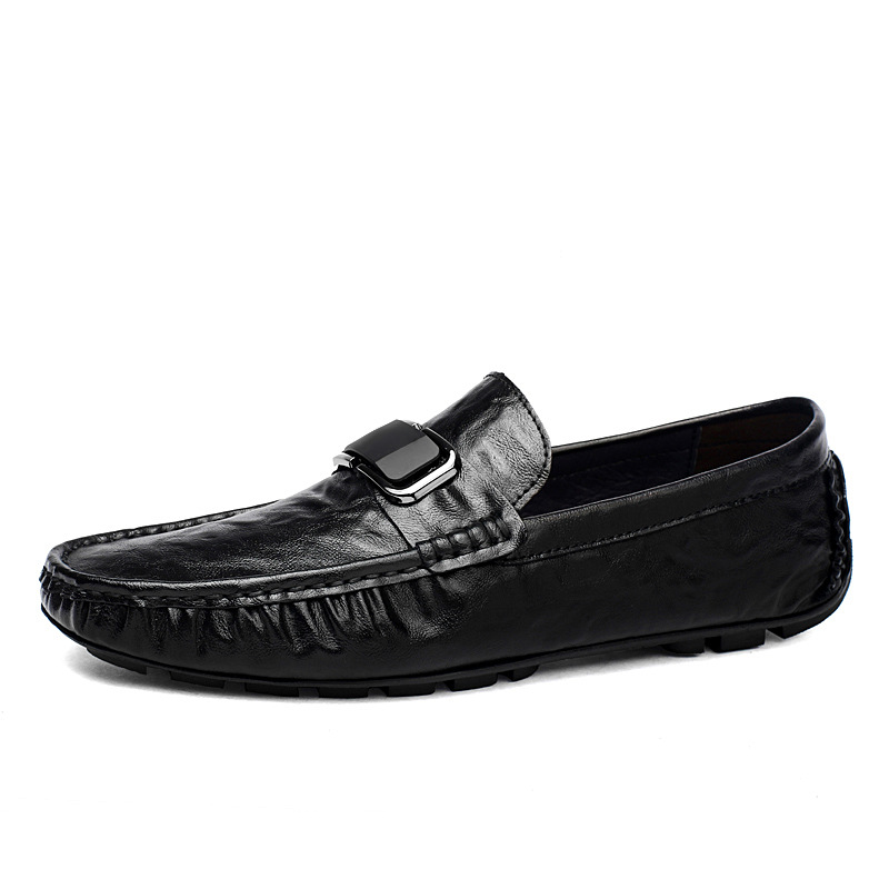 9911 Herren-Loafer, flache Leder-Freizeitschuhe, niedrig geschnitten, zum Hineinschlüpfen, kleine Größe_voghion.com