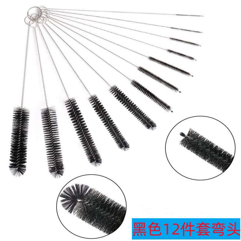 New Household Straw Cup Long Brush Set Long Brush Multi-Functional Wire Cleaning Brush Accessories Cleaning Cleaning Brush
