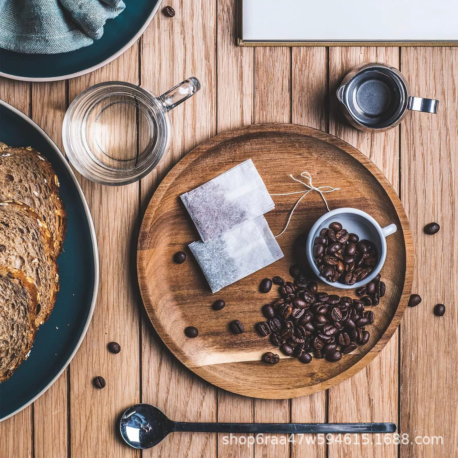 Новая китайская стиль деревянная круглая поднос для кофе, полдник чая, тортов и закусок, гостиная и кухня, банки для специй и зелёные растения