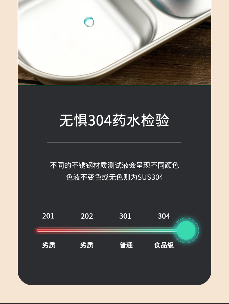 304不锈钢蘸料碟调味碟韩式烤肉火锅蘸酱碟分格调料酱油醋碟味碟详情10