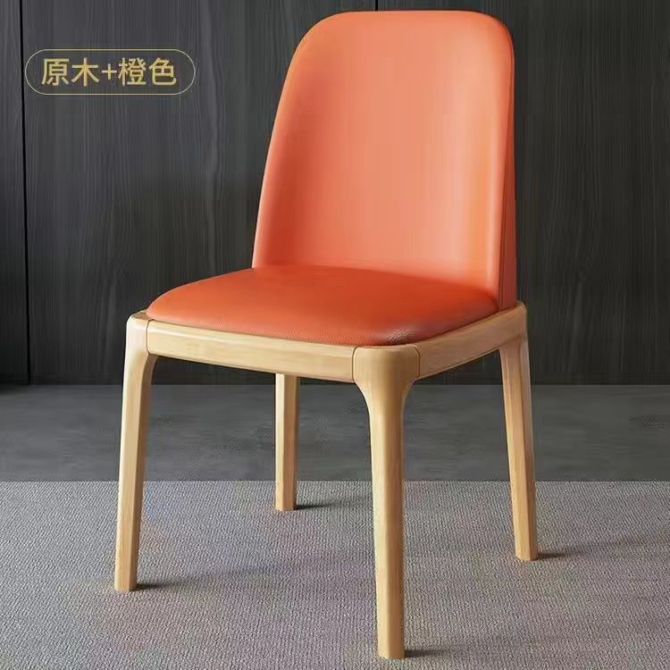 無垢材のダイニングチェア、軽くて豪華なダイニングテーブルと椅子、家庭用のシンプルでモダンな北欧レストランのソフトパッケージスツール、ダイニングテーブルと椅子、背もたれ椅子|undefined