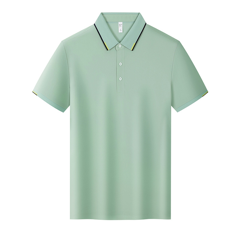 Camiseta de color de contraste de manga corta de Nylum Golf con cuello, deportes de secado rápido, camisa de polo para hombre, lujo ligero personalizado, sentido de alta gama