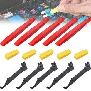 15PCs car fuse pull out pliers mini fuse pull out device pull out insert tool (red-yellow-black)