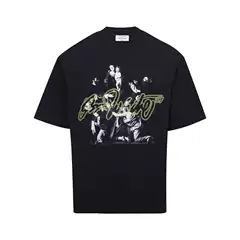2025 Spring/Summer New Off-White Madonna Painting Fashion Short Sleeve T-Shirt Unisex Couple Style Dropshipping Wholesale Hot Sale