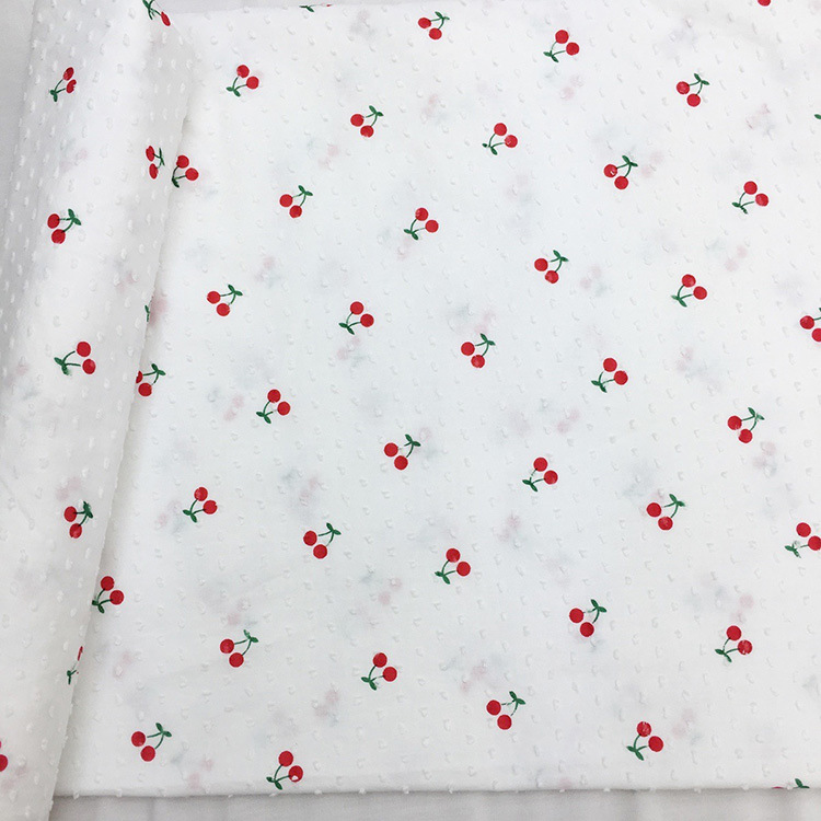 Tejido sostenible impresa 100% algodón jacquard tela