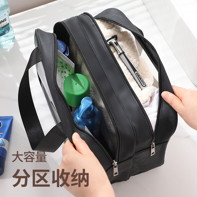 Bolsa de baño de viaje para hombres viaje de negocios portátil impermeable, baño de gran capacidad, bolsa de almacenamiento de natación, bolsa de maquillaje de separación seca y húmeda