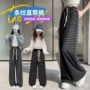 女童春季宽松条纹童裤