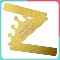 Adjustable Disposable Birthday Cake Hat First Birthday Children's Paper Crown Birthday Hat Birthday Decorative Supplies