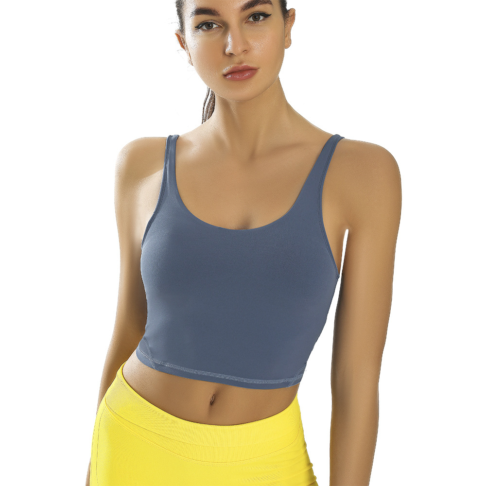 亚马逊跑步背心运动文胸女健身运动内衣跨境lulu裸感美背瑜伽文胸