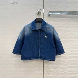 2025秋季新款 帅气时髦 百搭显瘦 酵素洗水怀旧牛仔短袖衬衫外套