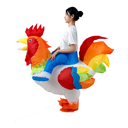 Amazon Holiday Inflatable Doll Animal Props Halloween Party Funny Cosplay Rooster Inflatable Suit