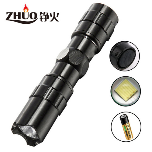 Mini LED Flashlight Ground Stool Blind Box Outdoor Torch Powerful Flashlight Gift Aluminum LOGO