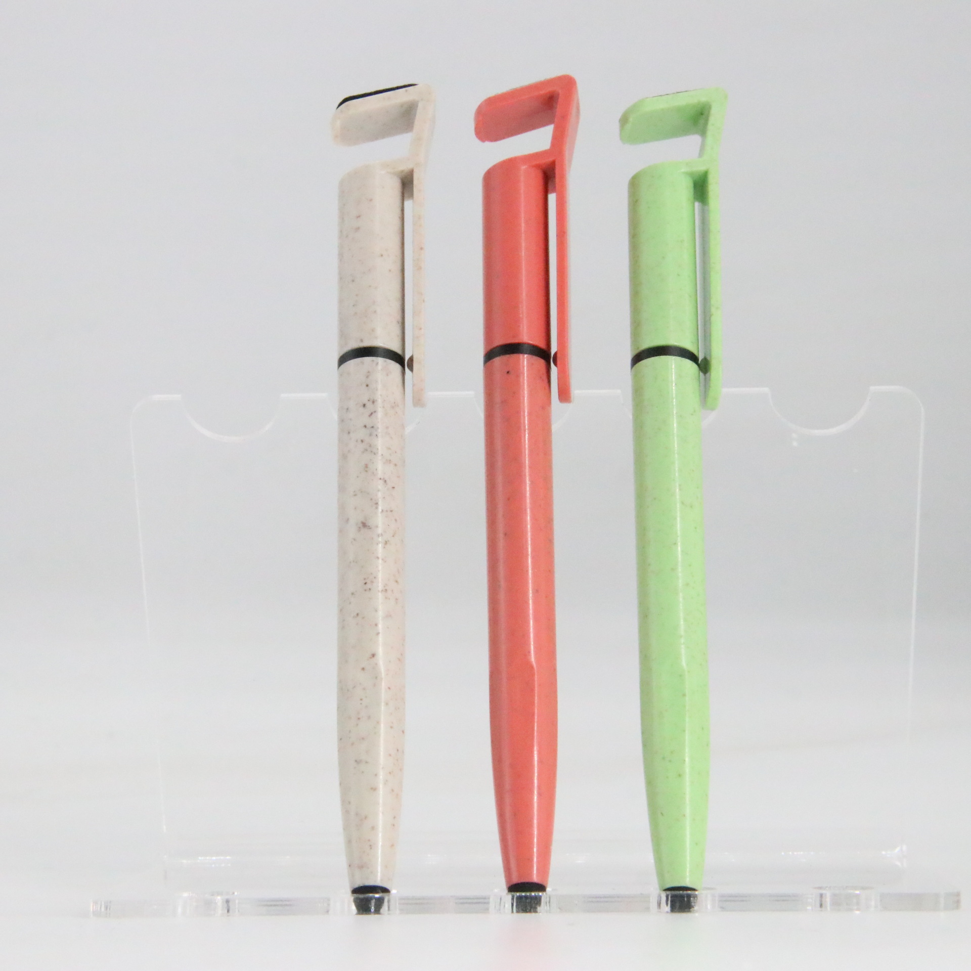 Bolígrafo de plástico rotatorio pantalla táctil bala recarga Oficina suministros escolares fábrica al por mayor bolígrafo gota