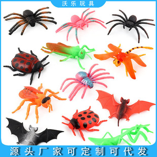 Children's simulation insect model toy frog Spider mantis variety with BB called Night Market stall color suit