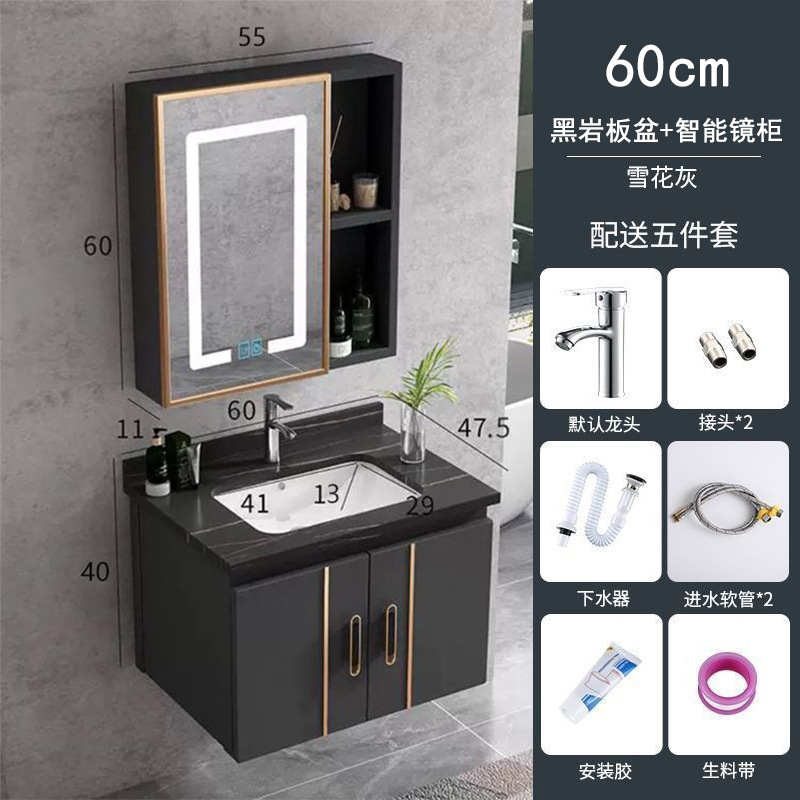 Espacio aluminio tocador tocador tocador tocador armario integrado tabla de roca encimera lavabo lavabo mueble de baño mueble de baño