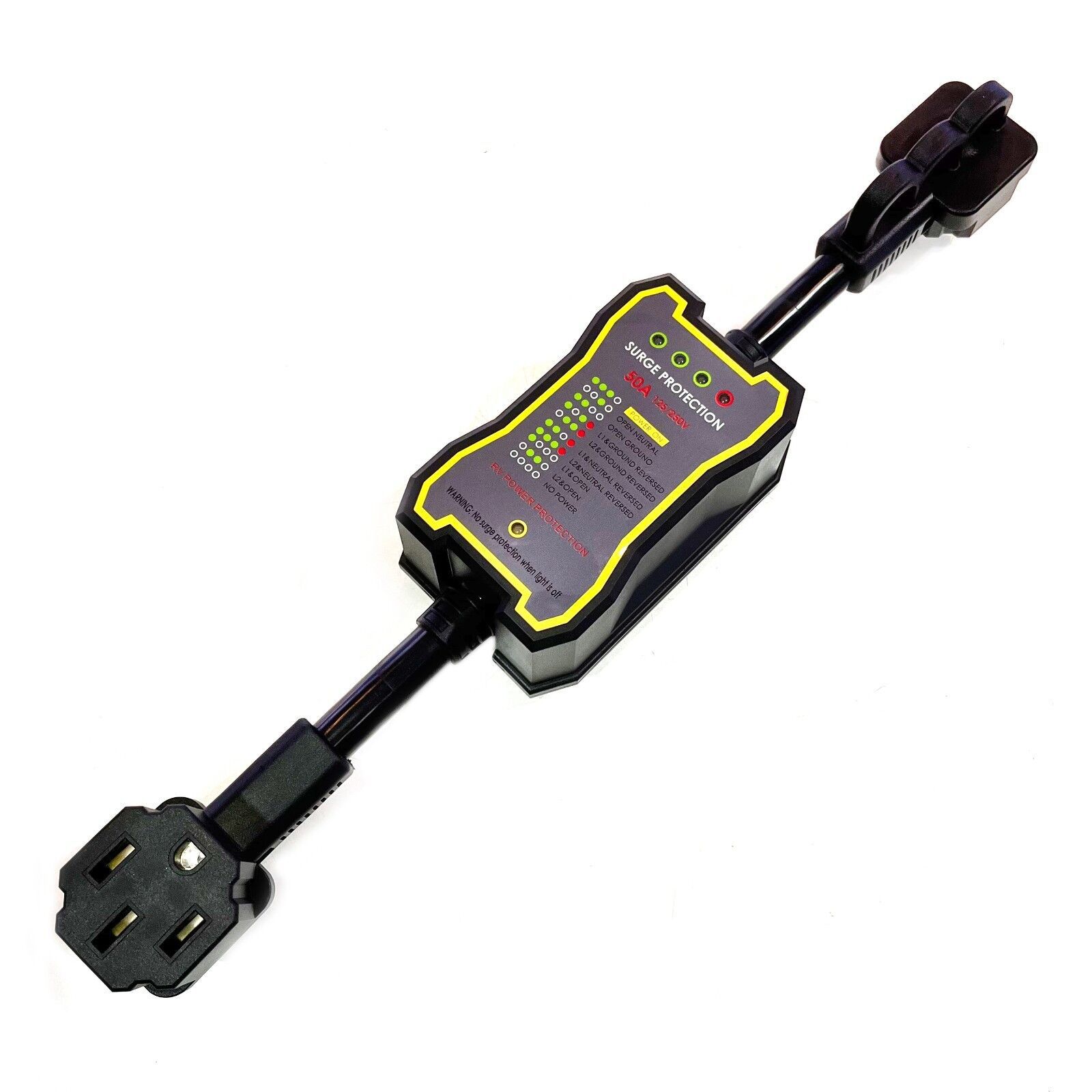 美标50A浪涌保护器插头适用美式房车拖车船游艇防雷稳压漏电保护z