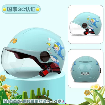 Women, Summer and All-Season Use, Motosiklet dəbilqələri - one-size-fits-all-3c-childrens-helmet-light-blue-little-shark