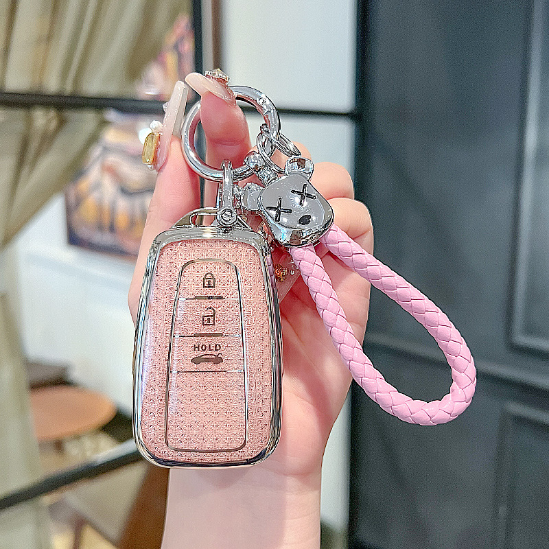 适用丰田车钥匙套新凯美瑞卡罗拉雷凌亚洲龙汉兰达荣放chr扣女