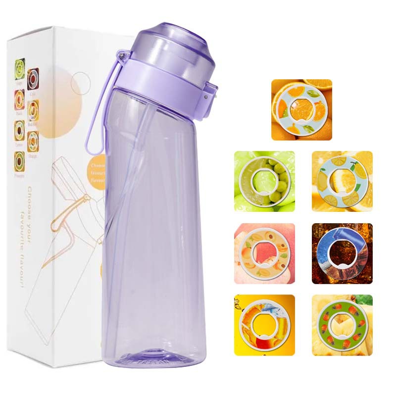 로고가 없는 향수컵 - 7개의 고리가 있는 투명한 보라색