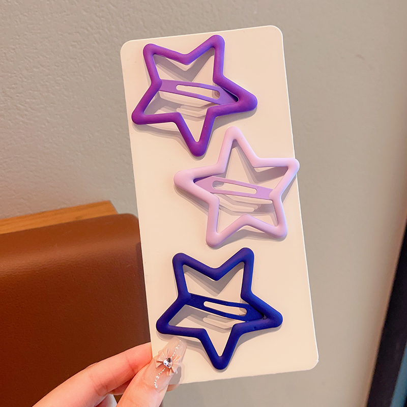 Caramelo de color estrella para niños pinzas de cabello chapa niñas lindas pinzas de cabello chapa niñas lindas caballo pequeño