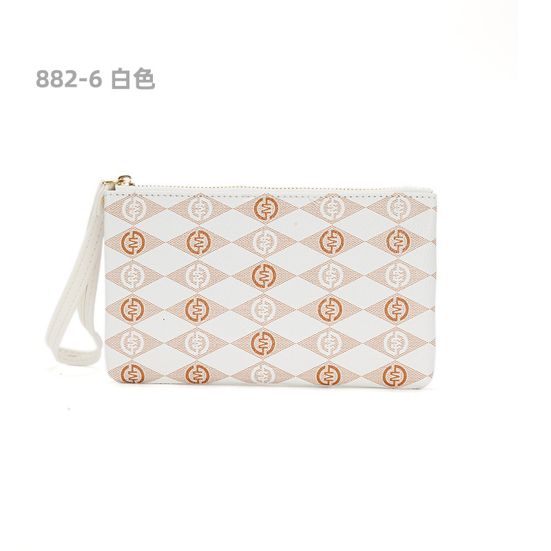 Europa y América retro viejo patrón embrague larga cartera de las mujeres 2023 nueva cartera multifuncional bolso del teléfono móvil