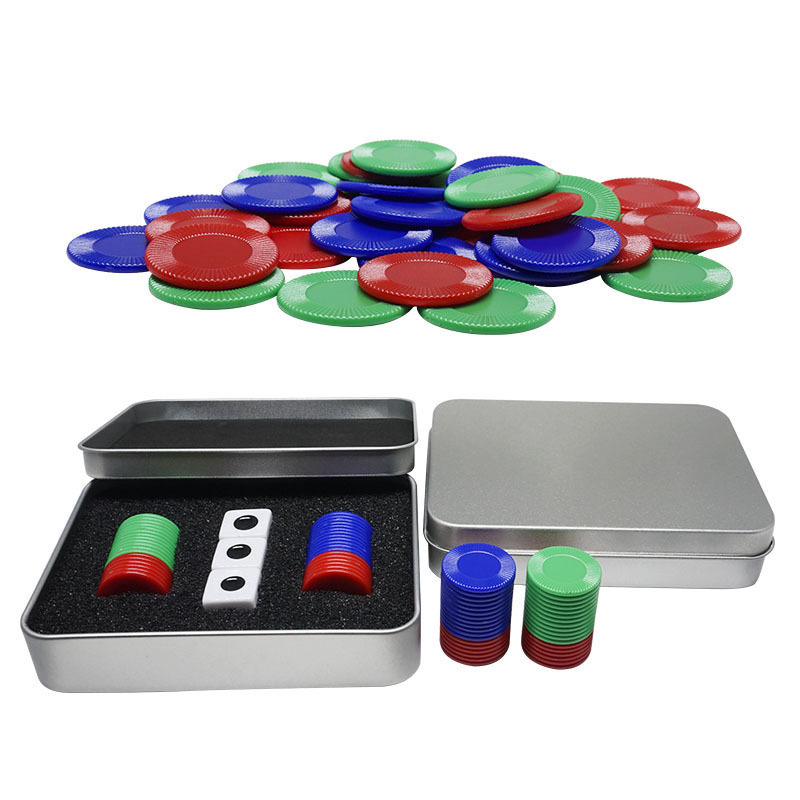 Left Center Right English Version Dice Set Distribution Chips Aluminum Box Packaging Game Dice Accessories