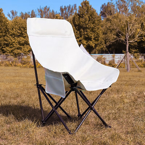 Outdoor foldable portable high-back foldable moon chair lounger camping chair equipment small stool camp stool folding stool