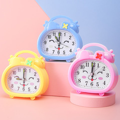 Candy Color Alarm Clock Children's Cartoon Clock Bedside Simple Internet Celebrity Small Alarm Clock Desk Clock Jumping Seconds Not Silent