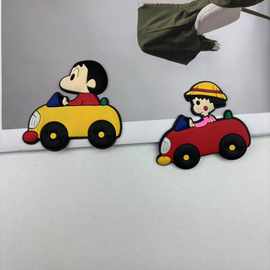 开车小新丸子卡通pvc软胶硅胶手机壳贴片公仔皮套DIY配件材料批发