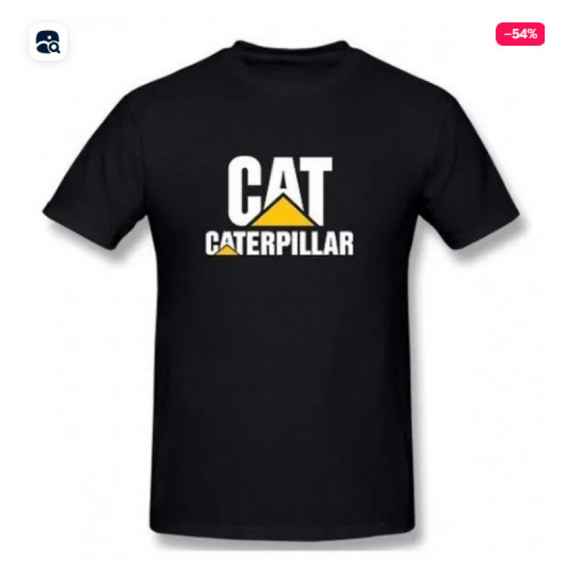TK人気 CAT掘削機 3D立体インク メンズT アメリカンワークウェア風 通気速乾半袖Tシャツ|undefined