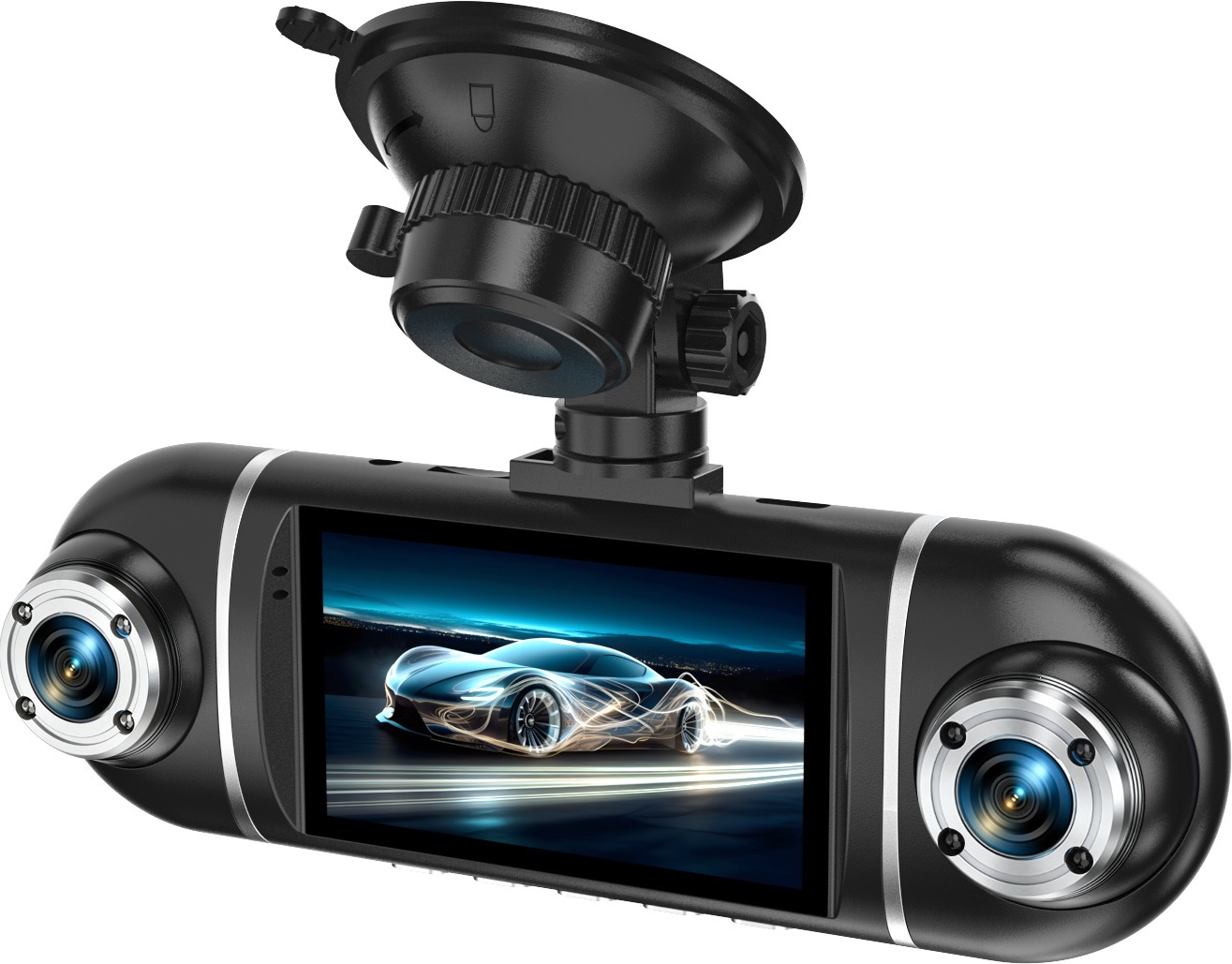 Cross-border dashcam with four recording channels, WiFi mobile phone connectivity, Z86 four-lens car recorder with reverse camera