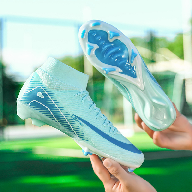 Zapatos de Entrenamiento de Fútbol AG TF de Caucho y Malla, Ligeros, para Pastizales Artificiales