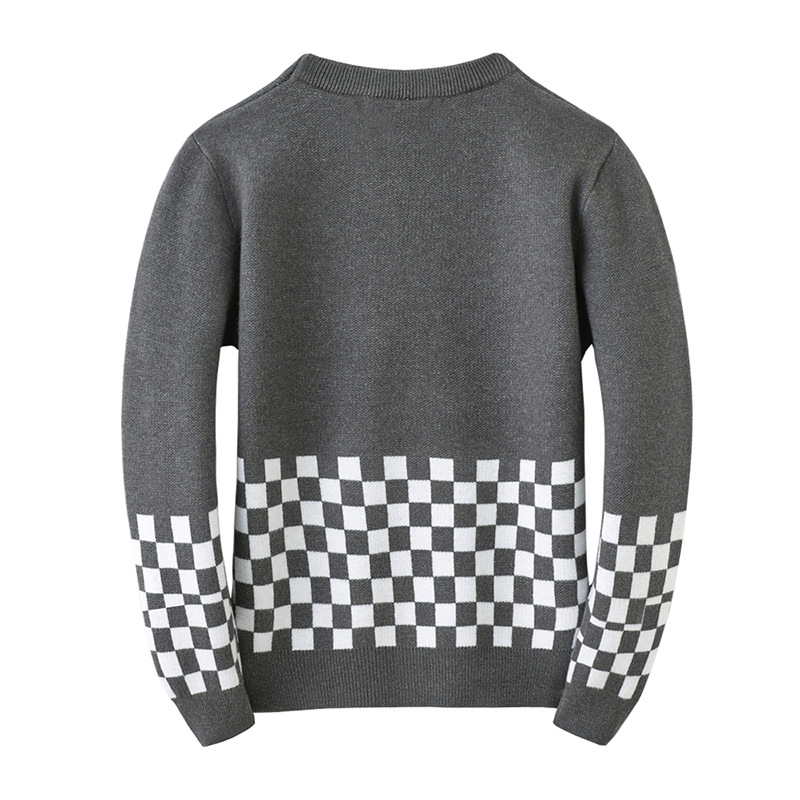 Ropa de otoño e invierno para niños 2022 nuevo suéter de fondo para niños suéter de niño mediano y grande engrosado jacquard abrigo suéter de niño