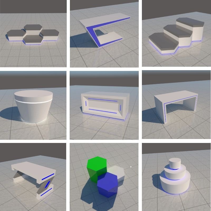 创意样品展示台烤漆圆形柜台桌展厅科技数码电子产品发光架中岛台