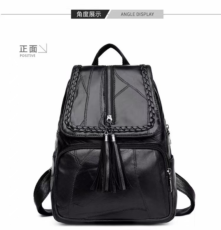 Grenzüberschreitend neu 2026 Freizeit-Rucksack für Damen PU mit Fransen vielseitig kombinierbar Damenbeutel Studentenrucksack Reiserucksack Schulrucksack