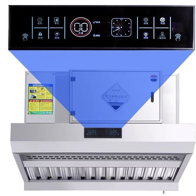 Máquina de purificación de humo de aceite integral de circulación interna comercial cocina sin tubería campana de humo de emisión de baja altitud sin humo de protección ambiental