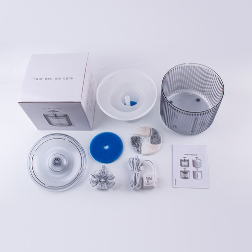 Pet water dispenser automatic live water cat water dispenser transparent constant temperature smart cat and dog water dispenser pet daily necessities