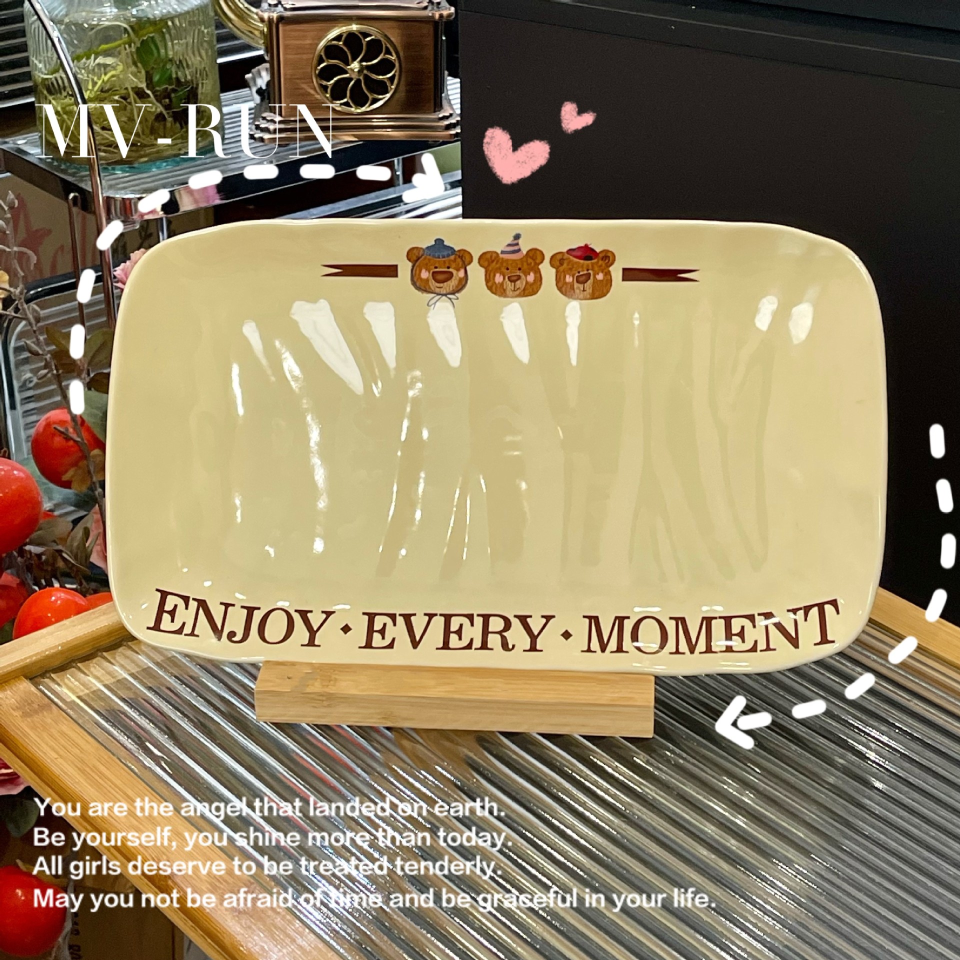 모던 쓰리 베어 12inch 피쉬 플레이트 1개