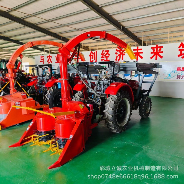 青储割台自走式秸秆机拖拉机加装机圆盘粉碎机收割机全自动牧草