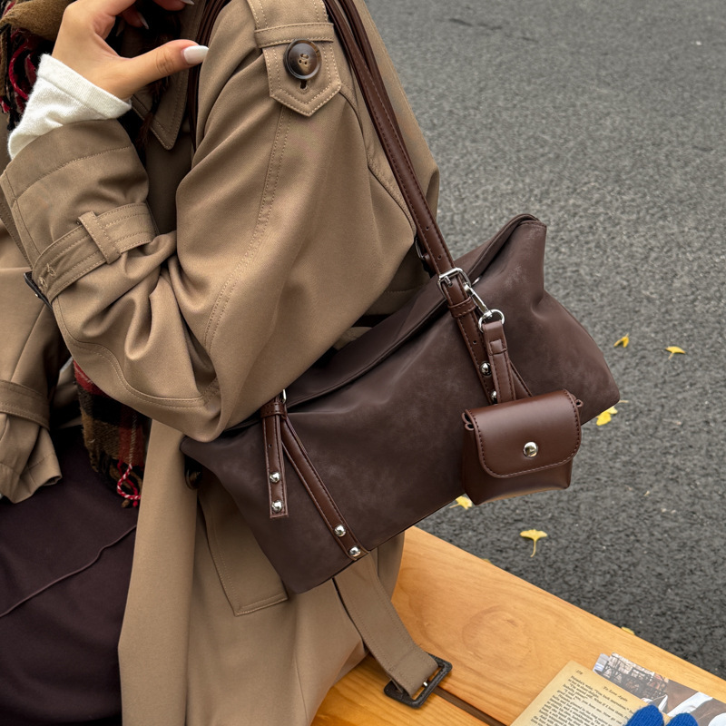 Casual Retro Frosted Bag for Women 2025 New Commuter Versatile Crossbody Bag Fashionable Shoulder Armpit Bag Baguette Bag Casual Retro Frosted Bag for Women 2025 New Commuter Versatile Crossbody Bag Fashionable Shoulder Armpit Bag Baguette Bag