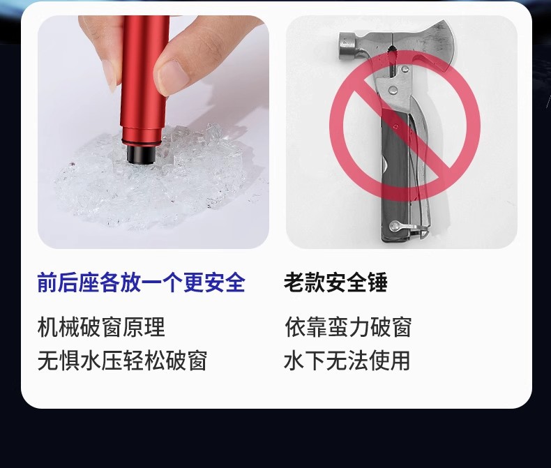 【Premium Selection】Car Safety Hammer, Life-Saving Hammer, In-Car Window Breaker, Multifunctional Emergency Window Breaker